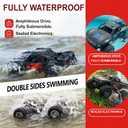 KB KAIBO 1:16 Amphibious Remote Control Car, Fully Submersible Remote Control Monster Truck for Kids, All Terrain 4WD RC Toy with 2 Batteries (60+ Min), 7.4V High Power, Durable Truck for Boys-Orange