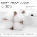 SAVORI Set of 2 Down and Feather Throw Pillow Inserts 28x28 Soft Fluffy Pillow Inserts with 100% Down-Proof Cotton Cover, Decorative Square Cushion Inner for Sofa Couch Bed-White