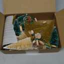 30 Pieces Miniature Sisal Frosted Christmas Trees Bottle Brush Mini Trees Plastic Tabletop Trees Ornaments for Christmas Room Decor Home Table Top Decoration and Crafts