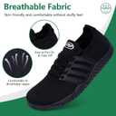 Hike Barefoot Shoes Wide Toe Box Shoes for Women Men Footwear, Minimalist Zero Drop Non-Slip Walking Sneakers, Lightweight Comfortable Casual Shoe Training Running Gym Fashion Sneakers (A1-black)