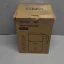 Topzee Electric Milk Frother and Steamer 4-in-1, 16.9oz/500ml Large Capacity, Frother for Coffee with Warm/Cold Foam, Warm Milk & Hot Chocolate for Latte, Cappuccino (Silver)