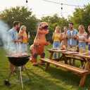 Adult Dinosaur Inflatable Costume (150cm-190cm) Funny Tyrannosaurus Rex Costume for Mardi Gras Halloween Party Christmas