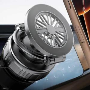 Magnetic Vacuum Car Phone Holder with Strong Suction Cup 360 Adjustable Foldable Phone Mount Portable Phone Holders for Your Car/Gym/Mirror Mount for iPhone & Android (Grey)