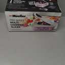 Mueller Pro-Series 10-in-1, 8 Blade Vegetable Chopper, Onion Mincer, Cutter, Dicer, Egg Slicer with Container, French Fry Cutter Potatoe Slicer, Home Essentials & Kitchen Gadgets, Salad Chopper (White Sand/Gray)