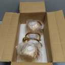 Vintage Battery Operated Wall Sconces Set of Two, Tulip Glass Lampshade Rechargeable Wall Lights, LED 15 Colors Gold Wall Lamp for Bedroom Bedside Doorway