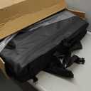 HOPERAN Stadium Seats for Bleachers with Back Support, Half-fold Portable Bleacher Chairs with Back and Cushion, 600D Waterproof Reclining Extra Wide Bleacher Seat for Outdoor Sports (25", Black 2pcs)