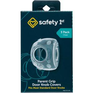 Safety 1st Parent Grip Door Knob Covers 3 Pack, Crystal Clear