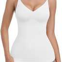 EUYZOU Womens Tummy Control Shapewear Tank Tops Seamless V-Neck Compression Tank Tops Body Shaper Camisole, 3XL