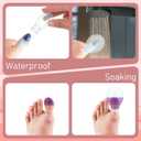 4 Pcs Waterproof Finger Protector Waterproof Toe Cover Silicone Finger Protectors for Wounds for Wounds, Bathing and Nail Care(Large)