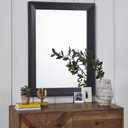 AAZZKANG Black Mirrors for Wall Rectangle Wood Framed Large 26"x18" Decorative Wall Mirror for Bedroom Bathroom Living Room Dressing Room Entryway