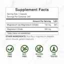 Deal Supplement Magnesium Citrate 500mg, 240 Capsules | One a Day, Easily Absorbed, Purified Trace Mineral – Non-GMO