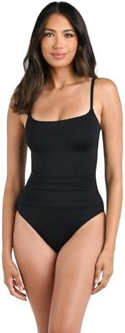 La Blanca Women's One Piece Swimsuit Island Goddess Shirred Side Women's Bathing Suit, Brand Size 12 US Size Large Bust (in) 37.5 Waist (in) 30.5 Hip (in) 41 Cup 38C Torso (in) 67.5