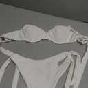 American Trends Bikini Sets for Women High Cut Two Piece Swimsuit 2 Piece Bathing Suits Underwire Swim Suit (Small, White)