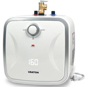 2.5 Gallon Hot Water Heater Electric - Compact Under Sink Instant Portable Mini Small Tank Hot Water with LED Display for RV Camper Kitchen Food Truck, 110V/120 volt, 1440W, Wall or Floor Mounted