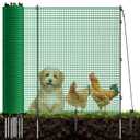 3x100FT Temporary Fence for Backyard,Temporary Fence with Post,Plastic Garden Fence with 18 Fiberglass Stake,Windbreak Rope,Ground Peg, Movable Roll Safe Fence Outdoor Animal Protect Chicken