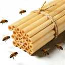 Natural Bamboo Mason Bee Tubes, 7.87-Inch 20pc Bees House Refills, Beekeeper Replacement Mason Bees Reeds for Bee Hotels, Pollinator Boxes