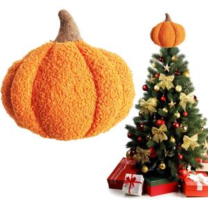 Fall Christmas Tree Topper Decorations, Large Pumpkin Velvet Fall Thanksgiving Tree Decorations for Home Indoor Party