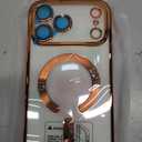 for iPhone 17 Pro Max Case with 1X Screen Protector, [Compatible with MagSafe] [Integrated Camera Protection], Non Yellowing Slim Cute Women Girly Cover for iPhone 17 Pro Max, Cosmic Orange