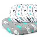 Stretch Fitted Bassinet Sheet Set BROLEX 2 Pack Cradle Sheets for Bassinet Pad/Mattress,Unisex Boys Girls,Ultra Soft,Elephant Whale (Elephant Whale)