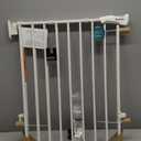 Babelio Baby Gate for Stairs, Kitchen & Doorways, 26-43" W 28" H No Bottom Bar| Easy Installation| One-Handed Operation| Auto-Close| Hardware Mount (Drill Needed) Safety Dog/Pet Gate Indoor (White)