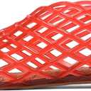 Jelly Mesh Ballet Flats - Comfortable Clear Jelly Shoes, Adult Women's Closed Toe Flats Sandals (Size 8, Red)
