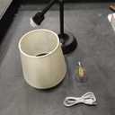 betluse Portable Cordless LED Table Lamp, Touch Control Fabric Black Dimmable Desk Lamp, Built-in 6000mA Rechargeable Battery, Patio Table Lamp, Bedside Night Lamp, Ambient Light for Restaurant