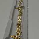 Newlibery Slim Gold Band for Women Feminine Elegant Compatible with Apple Watch 38mm 40mm 41mm 42mm (S10/11) Adjustable Metal Strap Dressy Chain Bracelet for iWatch Series 11/10/9/8/7/6/5/4/SE/3/2/1