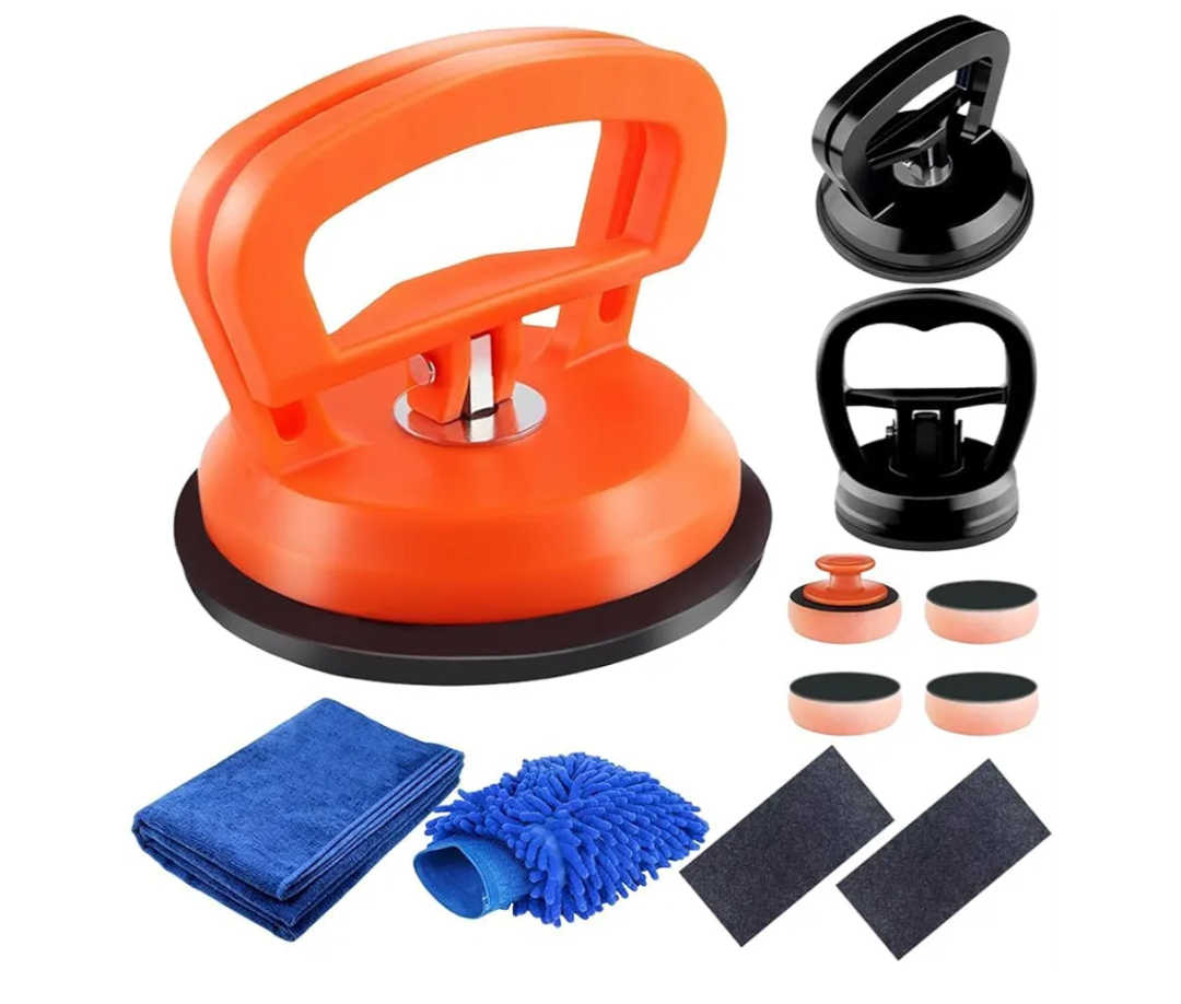 Tiantanghu Dent Puller,3 Pack Car Dent Puller Car Dent Removal Kit Suction Cup Dent Puller Dent Remover Tool and Dent Repair Kit Handle Lifter for Cars Body,Glass,Screen,Objects Moving (Black+Orange)