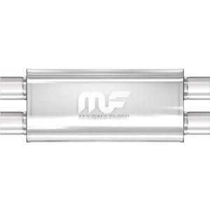 MagnaFlow Performance Exhaust Muffler 12469: 3"/3" Inlet/Outlet, 5x8x18" Oval, Stainless Steel, Satin Finish