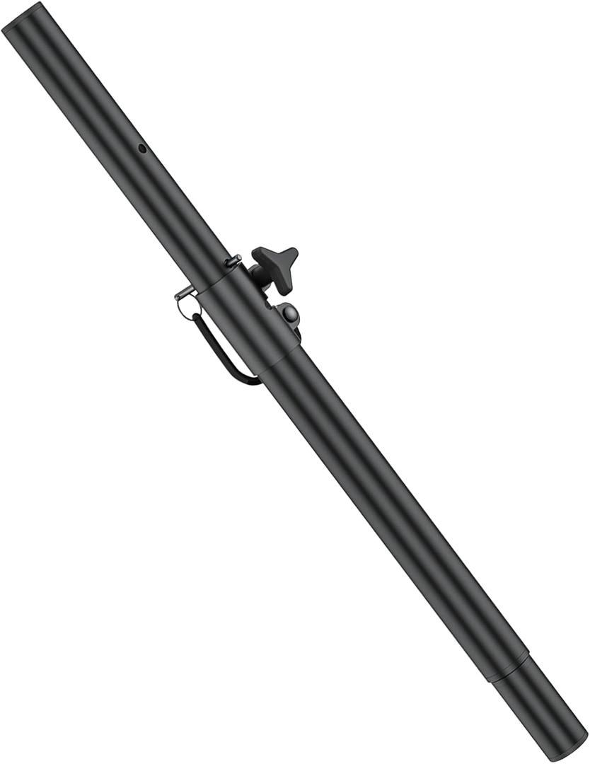 Height Adjustable 35mm Speaker Pole Mount for Subwoofer Extend to 36"- 44" - Heavy-Duty Speaker Poles for Subwoofers Fits 35mm Mounting Holes Subwoofer Pole Mount Up to 121LBS, 1 Pack