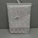 Riyidecor 3D PEVA Thin Shower Curtain Liner，72Wx72H Inch Pebble Pattern Clear Plastic Bathroom Shower Curtain Premium Transparent Waterproof Bathroom Decor 12 Pack Hooks