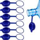 6PCS 3 and 5 Gallon Water Jug Cap, Silicone Replacement Gallon Caps for 55mm Standard Bottle and Water Dispensers- Non-Spill Lids for 3&5 Gallon Cover Jug Water Caps
