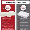 Therapeutica Cervical Orthopedic Foam Pillow - Neck Support Pillow for Side & Back Sleepers - Ergonomic Pillow for Neck Support, Relief, & Spinal Alignment Average Size, Firm