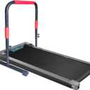 Adjustable Handle Bar for Walking Pad Only - Max Height 43", Compatible with 23" Walking Pad, Heavy-Duty Steel Frame w/Non-Slip Base (Red Black)