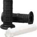 PW50 Grips, PW50 Handlebar Grips for Yamaha PW50 Peewee Y-Zinger PW 50cc PY 50 YT60 YT60L Kid Bikes 3/4 Half-Waffle Handle Bar Soft Grip Throttole Tube Accessories (Black)