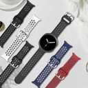 No Gap Sport Band Compatible with Samsung Galaxy Watch 8 Band 40mm 44mm/Galaxy Watch 8 Classic 46mm,Soft Silicone Two-tone Breathable Strap Men Women