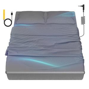HLLBLL Grounding Bedding Sheet Set, Bed Sheets and Pillowcase Set, 90% Organic Cotton+10% Pure Silver Organic Fitted Grounded Sheet for Improved Sleep, Pain Relief (Gray, King(78.1 * 80.1 * 15inch))