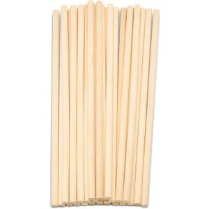 Wooden Dowel Rod, 3/8 Inch x 12 Inch Wood Dowels, Pack of 25 Wooden Dowels for Crafts, Unfinished Hardwood Wooden Dowels Rods, Strong Wood Rod Dowels for Crafting and DIYers