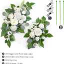 WEIERYUE(Pack of 2 Artificial Flowers Decorations, Wedding Flowers, Wedding, Banquet, Party, Reception Entrance Welcome Sign and Background Decoration(White)