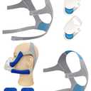 2 Packs F20 Replacement Headgear Compatible with F20 Full-face Mask, Include 4 Magnetic Clips+2 Packs Headgear Hanger (Large)