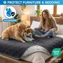PetAmi Waterproof Cooling Mat for Dog, Premium Pet Cooling Blanket for Bed Crate, Anti Slip Indoor Dog Cool Pad for Sleeping, Q-MAX Large Sofa Couch Cover Mat for Cat, Grey, 60x80