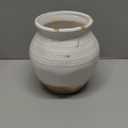 Quoowiit Ceramic Rustic Farmhouse Vase, White Distressed Flower Vase for Home Decor, Boho Decorative Vases for Centerpiece Table Decorations, Vases for Living Room Kitchen Entryway Mantle Shelf Decor