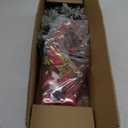 Tabletop Christmas Tree, 24inch/2ft Mini Christmas Tree, Tabletop Small Xmas Tree for Holiday Indoor DIY Christmas Decoration (Red White)