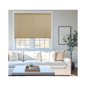 CHICOLOGY Mini Blinds for Indoor Windows – 34"W x 48"H, Cappuccino Horizontal Vinyl Blinds | Cordless | Easy to Install | Sleek Low-Profile Fit for Doors, Offices, Kitchens & Apartments