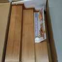 Bamboo Spice Rack Cabinet Organizer - 3 Tier Wooden Expandable Walnut Display Shelf