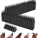 Bird Spikes, 20 Pack Squirrel Raccoon Pigeon Cat Animal Deterrent Spikes for Outside Anti Bird Defender Outdoor to Keep Birds Away (Black)