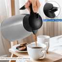 70 oz Thermal Coffee Carafe Stainless Steel, Insulated Coffee Carafe - Double Walled Vacuum Coffee Thermos Water Beverage Dispenser for Keeping12 Hour Hot/24 Hour Cold Water, Thermal carafe (Silver)