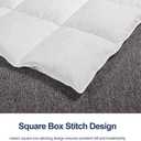 ACCURATEX Duvet Insert Queen Comforter - 400GSM Fluffy Down Alternative Fill Hotel Collection Heavyweight Comforter, Warm Thick Duvet for Fall Winter, 8 Corner Tabs - Machine Washable,White,90x90