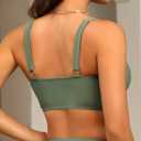 Amy Babe Women's Bikini Top Twist Front Push Up Swim Bathing Suit Tops Only (Green, XXL)