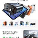 LISEN Retractable Car Charger, Gifts for Him Her, Cars Adapter USB C Fast Charger, Car Accessories Gadgets for Men Women Travel Essentials Gift for iPhone 17e 16 15 14 13 12 Pro Max, Samsung S26 S25 (Grey)